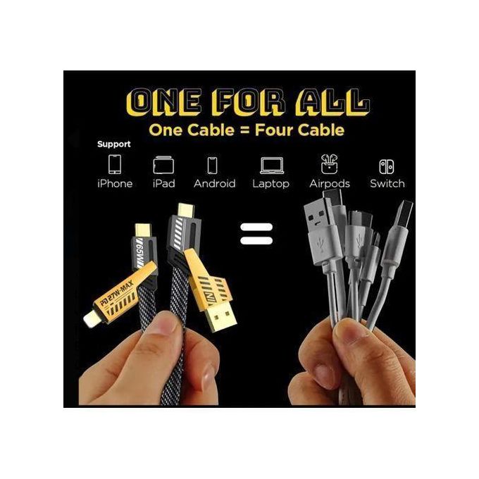 4 Ways USB Fast Charging Cable (3-in-1 Multi Charging Cable) – view 2