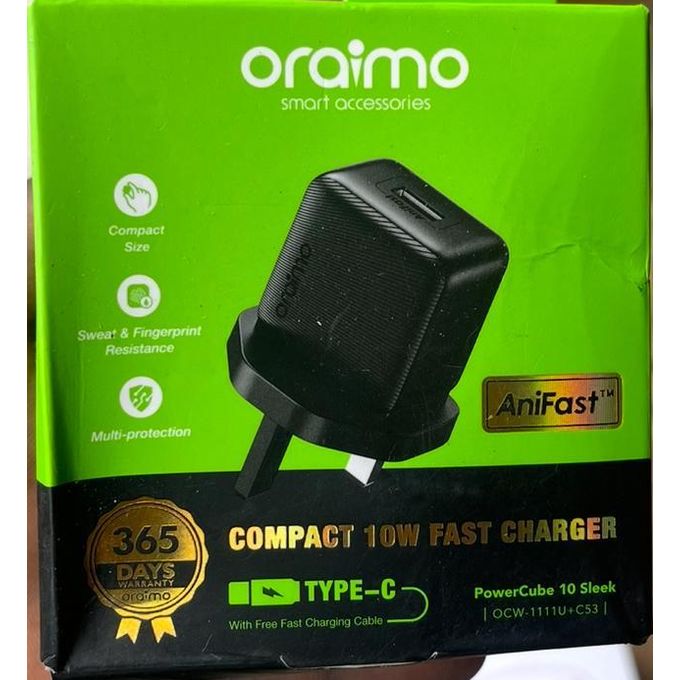 Oraimo Firefly 3 Fast Android Charger + Type-C Cable – view 1